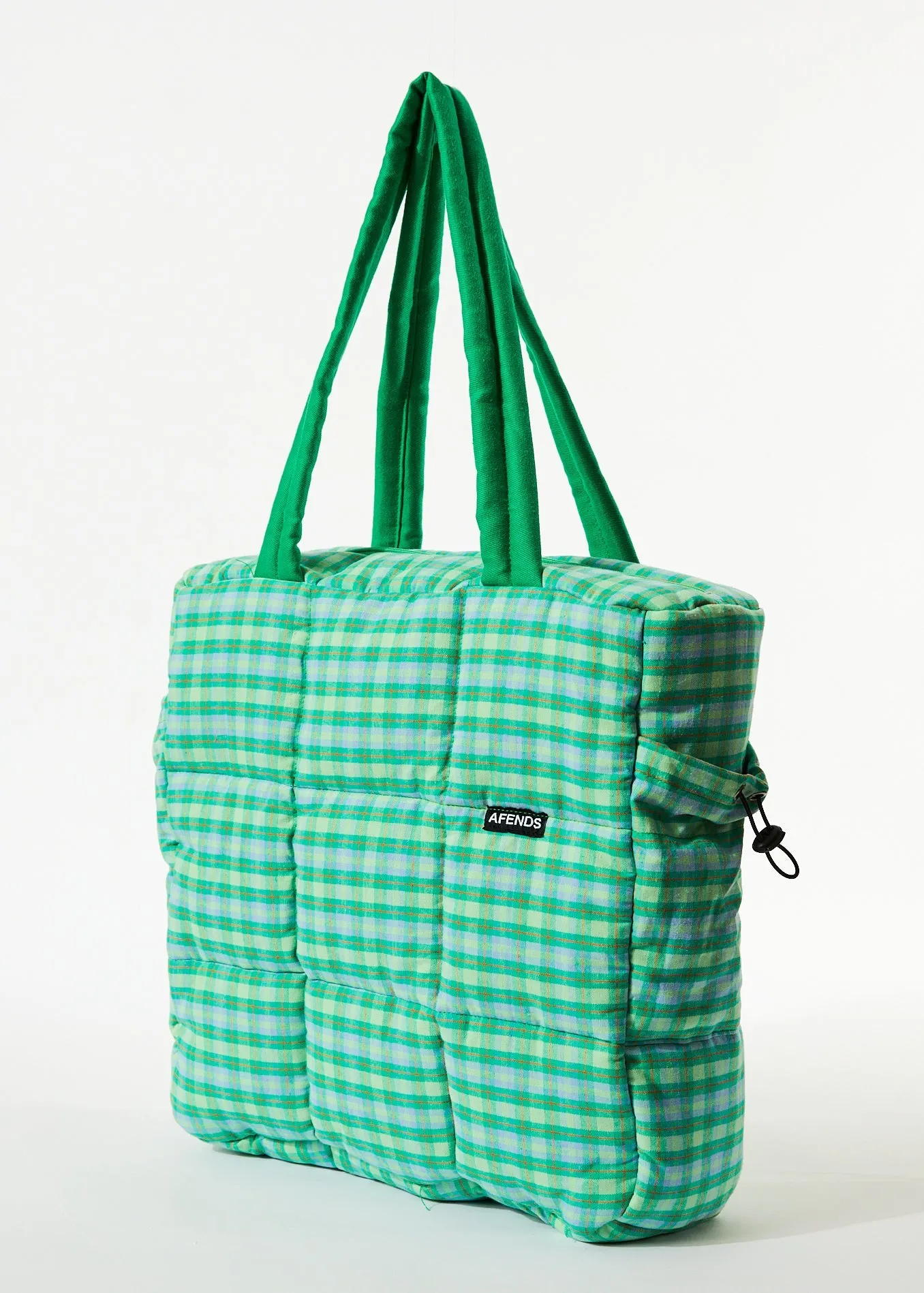 Afends Unisex Tully - Hemp Check Puffer Bag - Forest Check