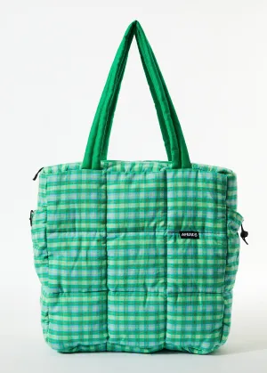 Afends Unisex Tully - Hemp Check Puffer Bag - Forest Check