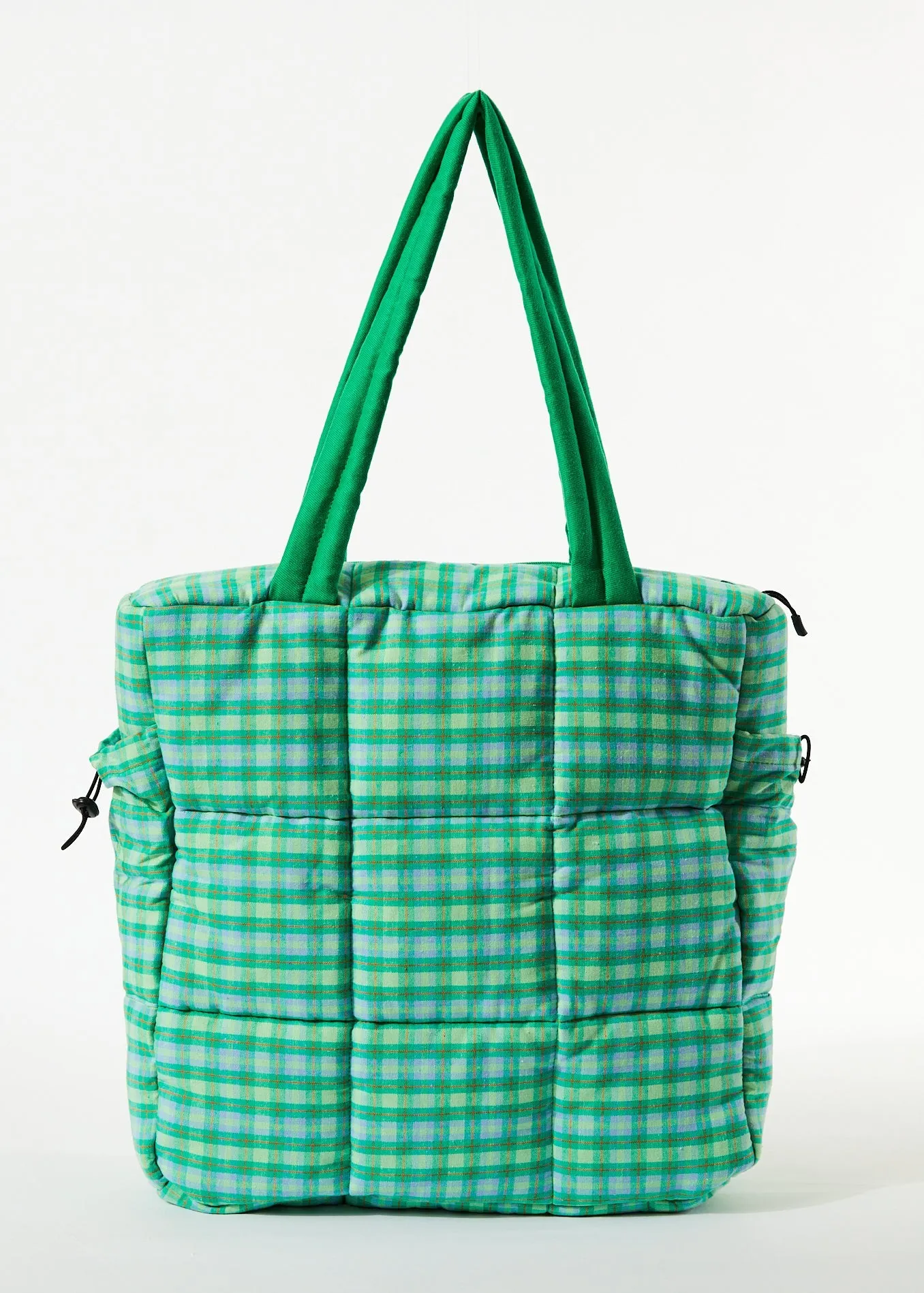 Afends Unisex Tully - Hemp Check Puffer Bag - Forest Check