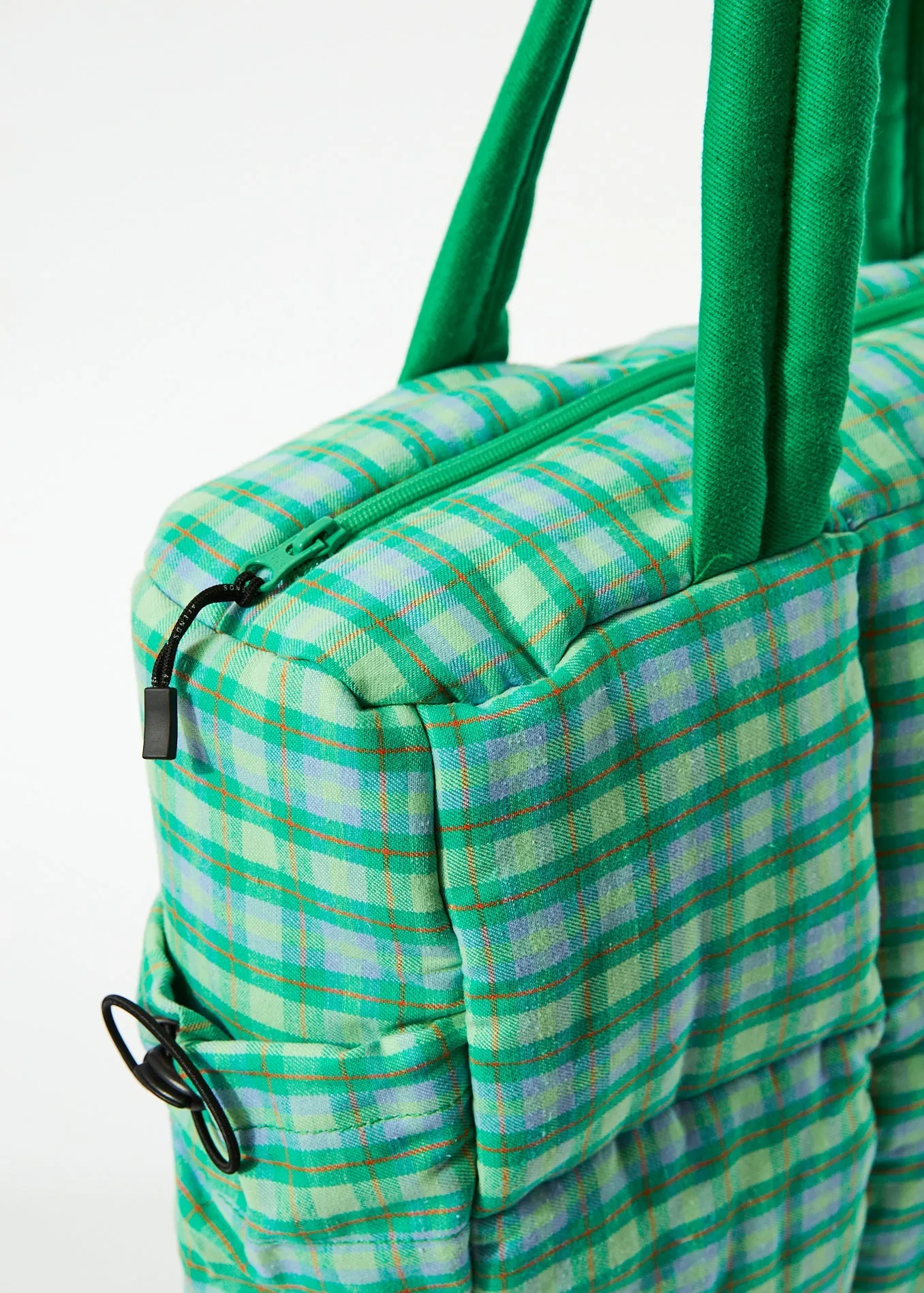 Afends Unisex Tully - Hemp Check Puffer Bag - Forest Check