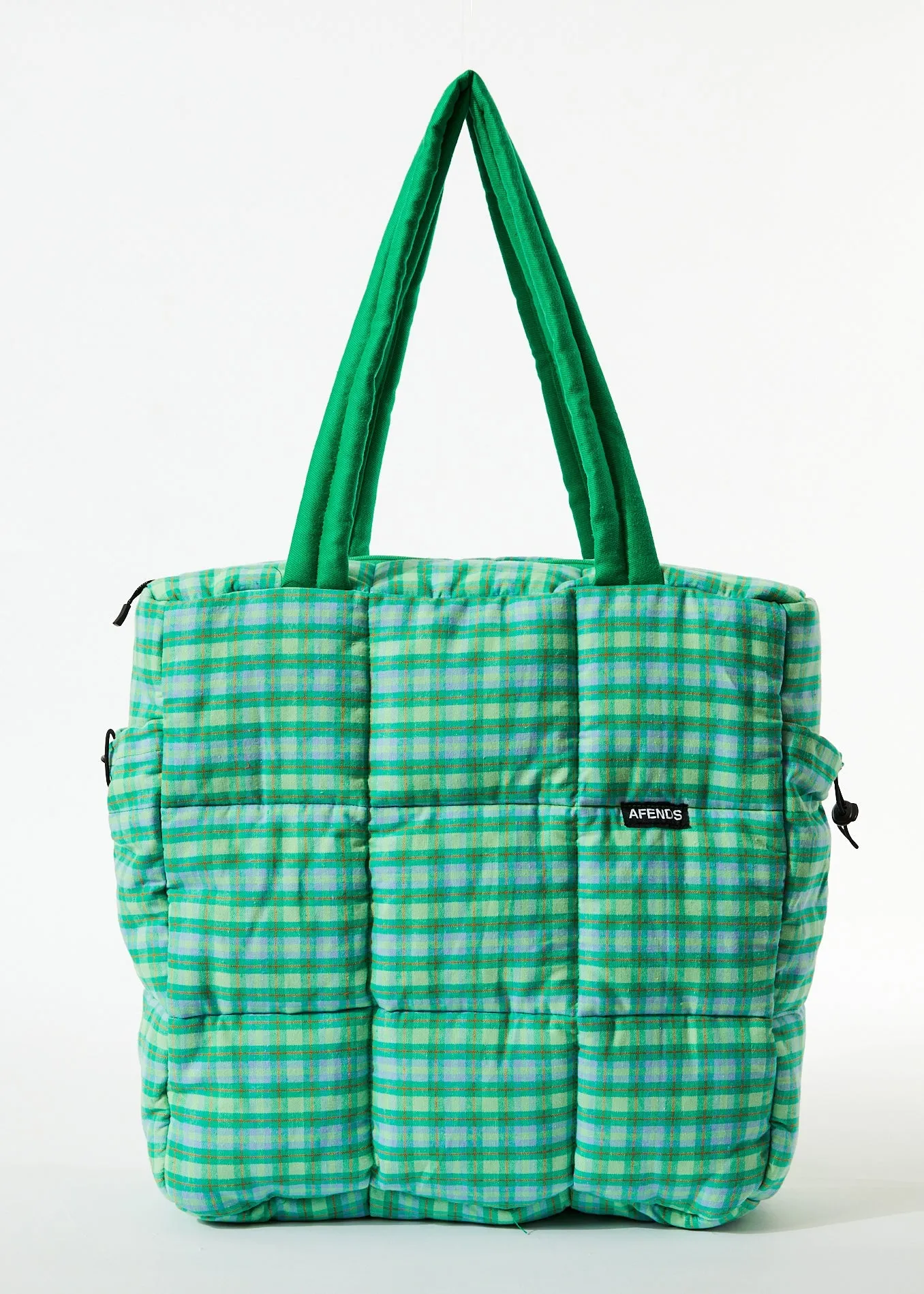 Afends Unisex Tully - Hemp Check Puffer Bag - Forest Check