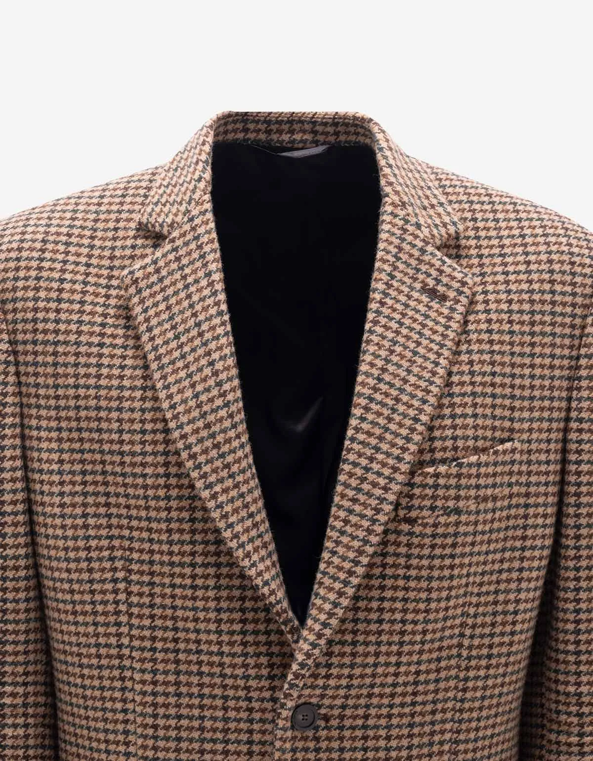 Balenciaga Beige Houndstooth Blazer Jacket