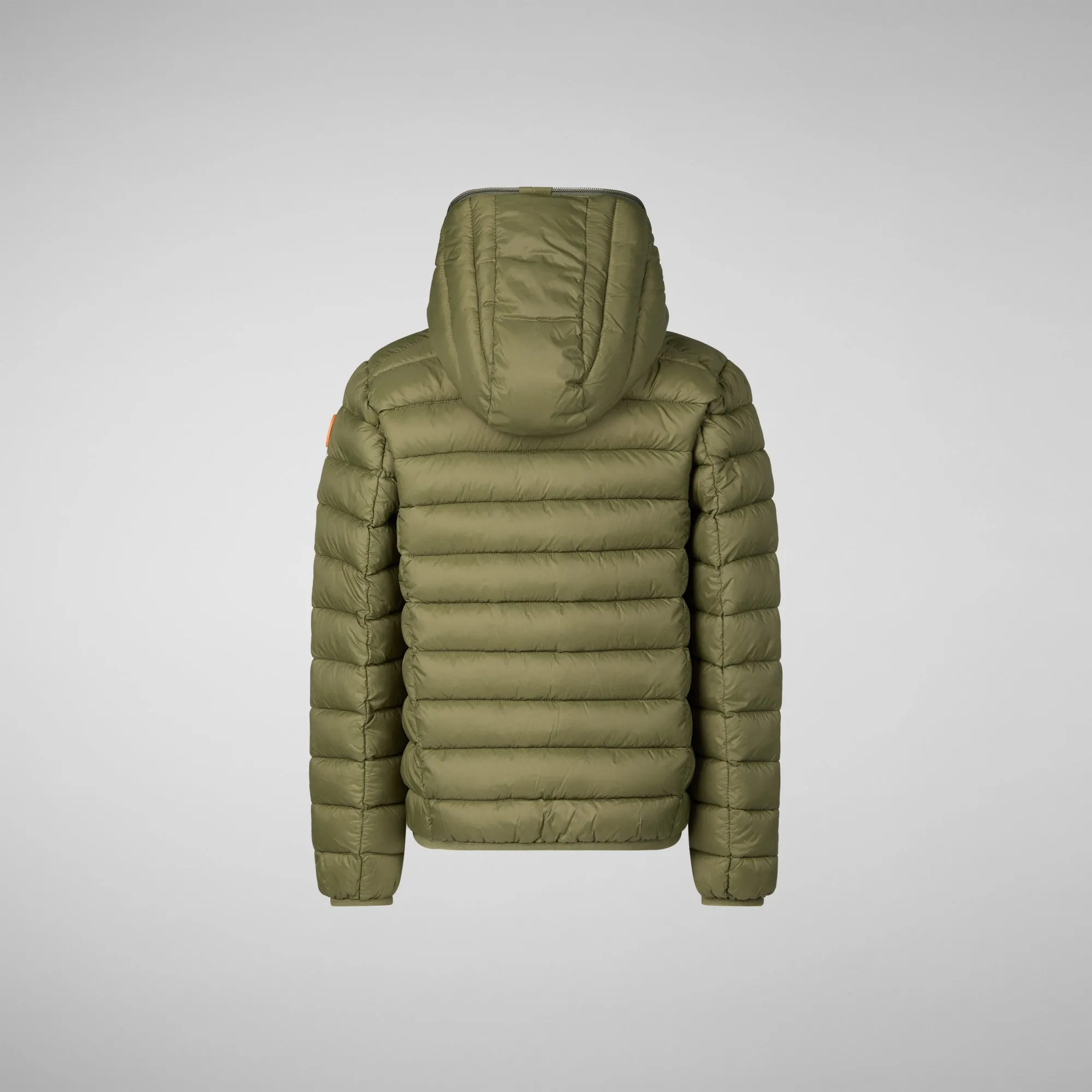 Boys' Hooded Animal free Puffer Jacket Dony in dusty olive