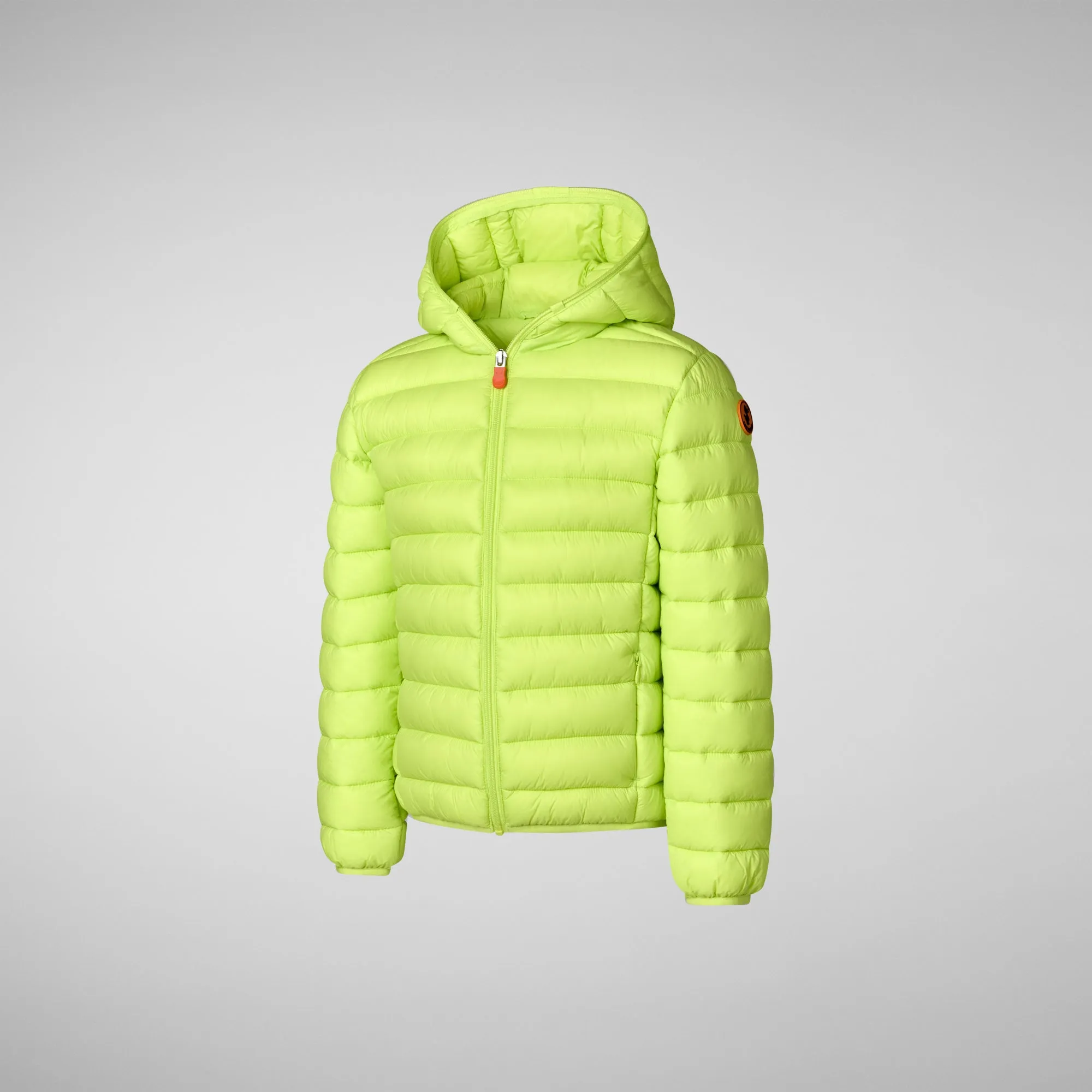 Boys' Hooded Animal free Puffer Jacket Dony in lichen green