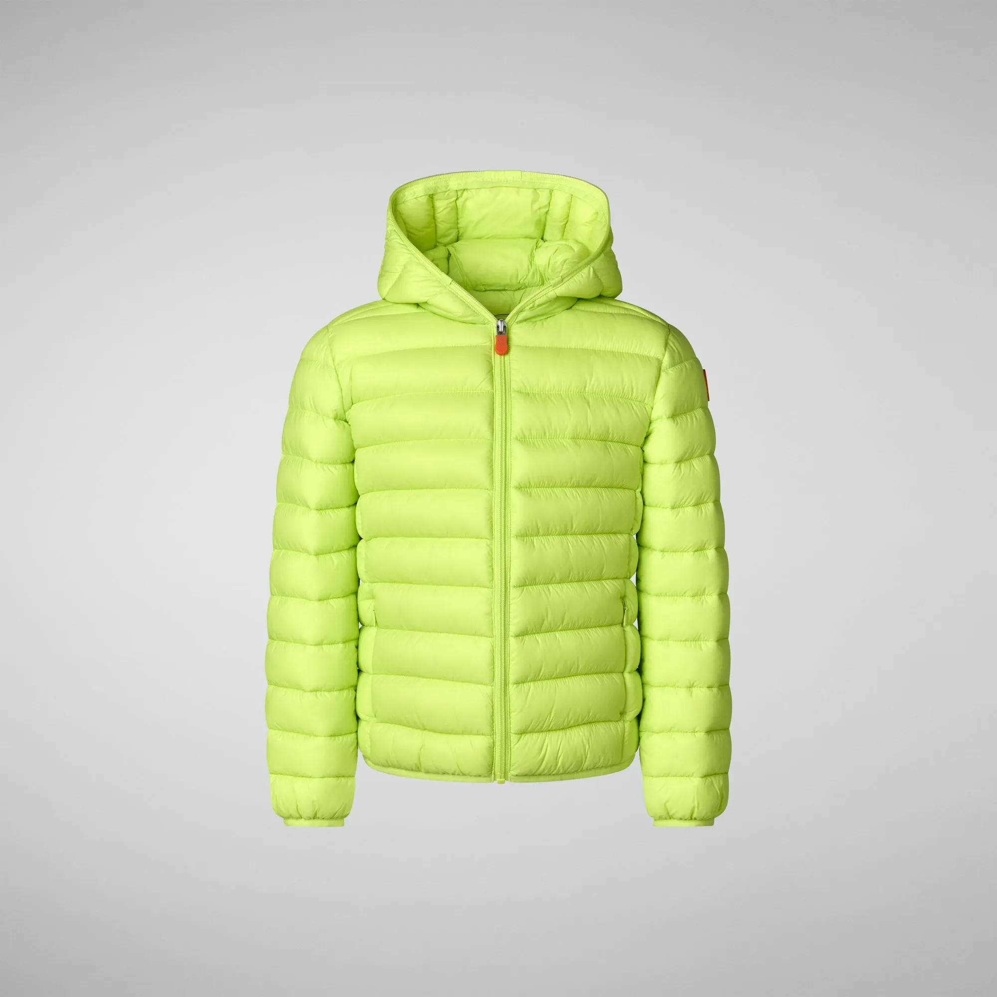 Boys' Hooded Animal free Puffer Jacket Dony in lichen green