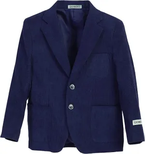 Boy's Kids Corduroy Blazer - Navy