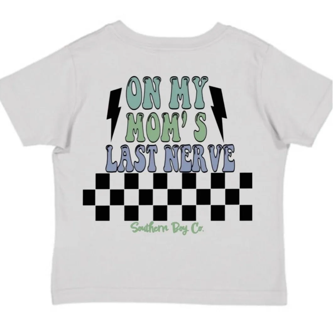 (BOYS) On my Mom's Last Nerve Short Sleeve Kids Tee