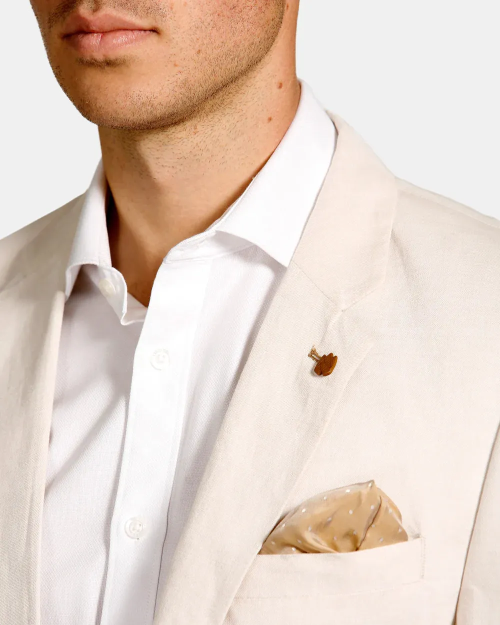 BROOKSFIELD - Essential Linen Blend Blazer - Oatmeal