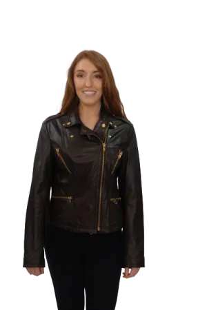 Brown Lambskin Leather Jacket