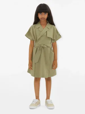 Burberry Girls Chloe Trench Dress in Green