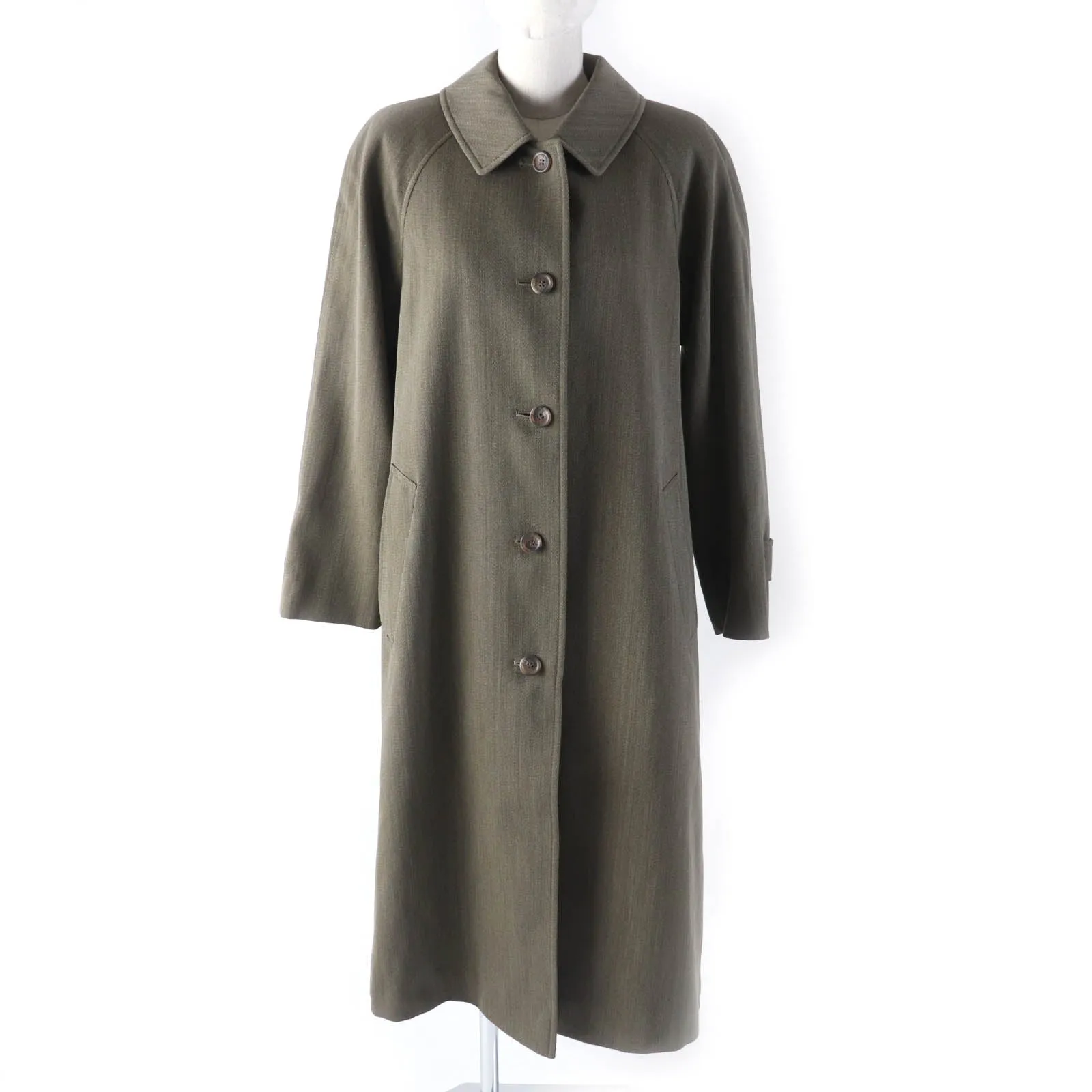 Burberry Wool Trench Coat Khaki Women