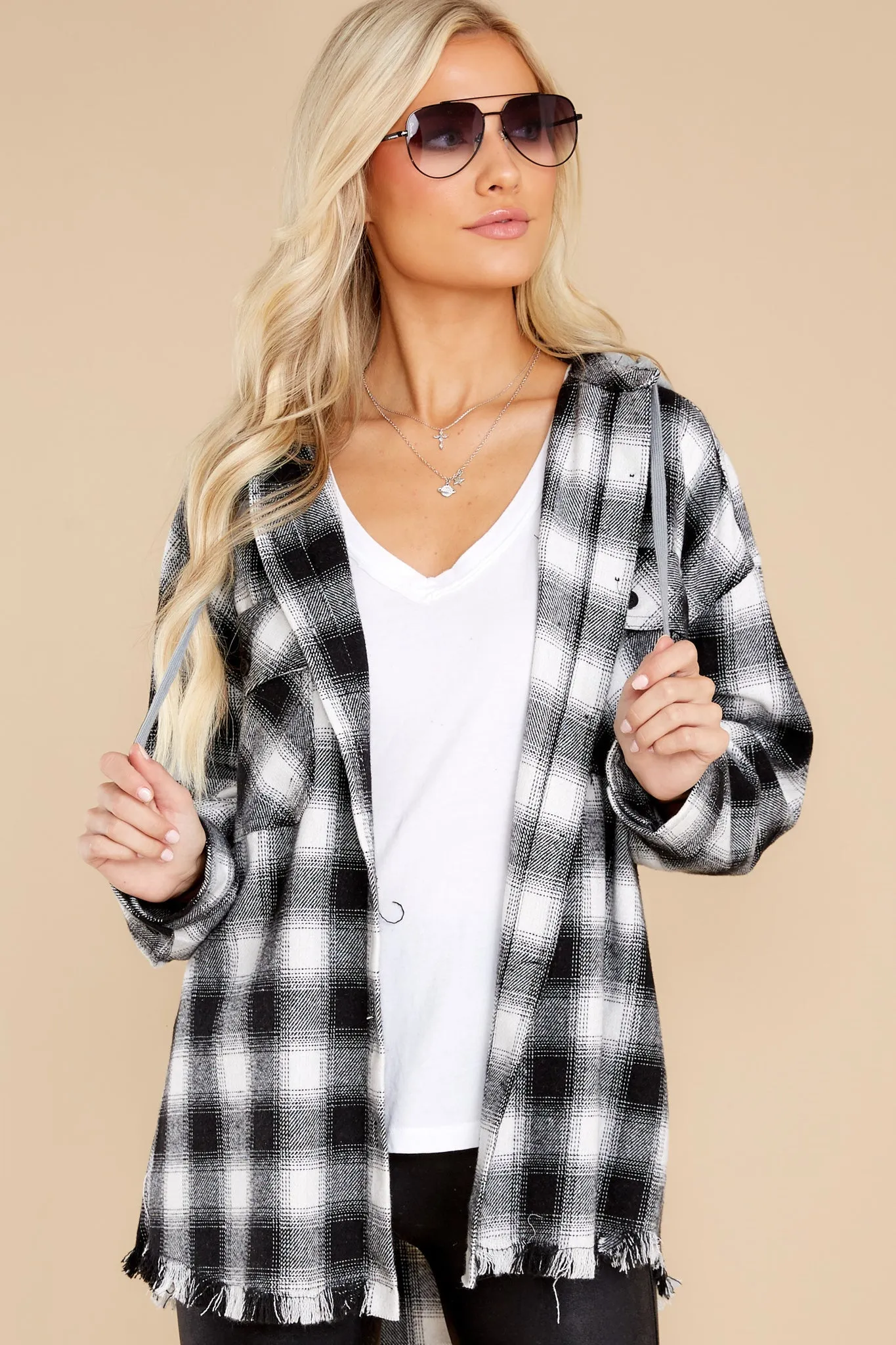 Campfire Evenings Black Multi Plaid Jacket