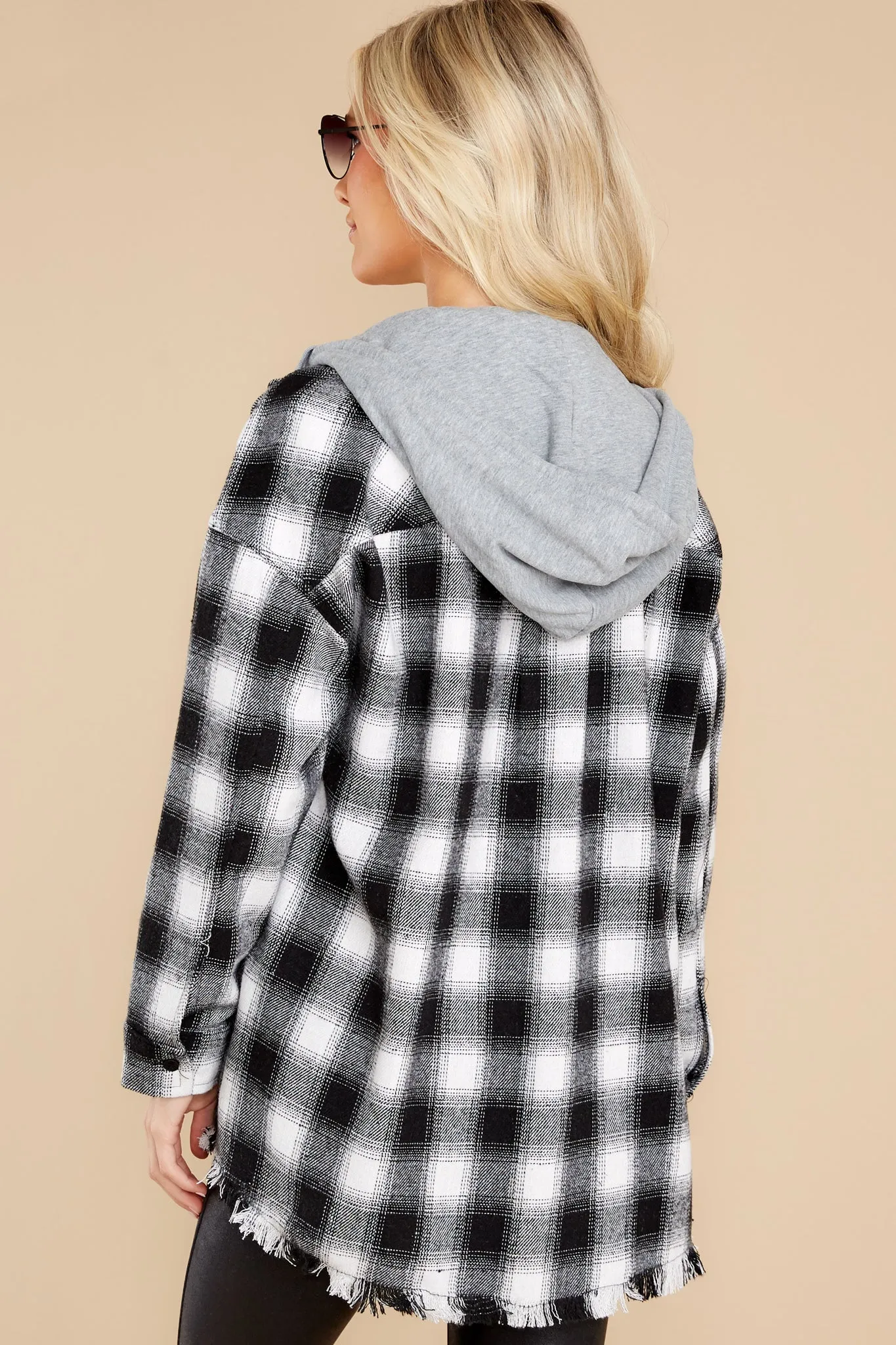 Campfire Evenings Black Multi Plaid Jacket