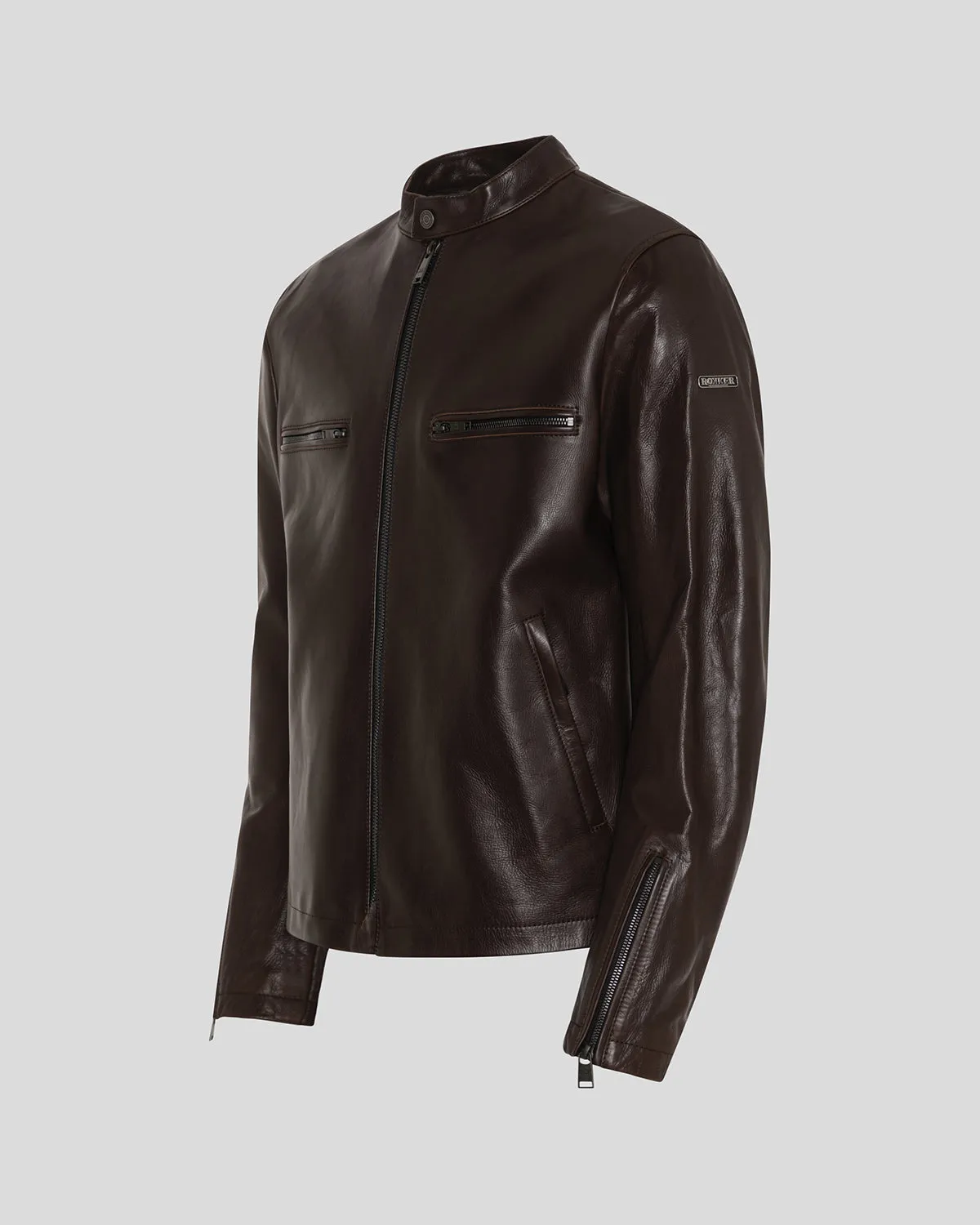 Commander Leather Jacket Brown