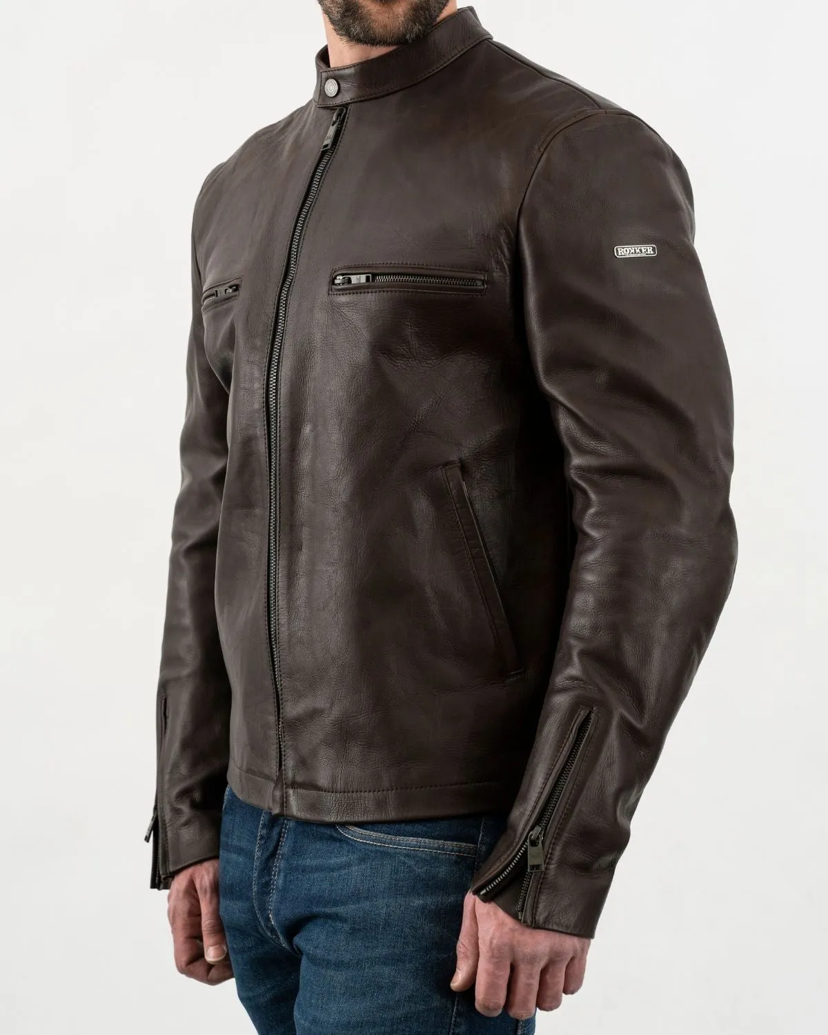 Commander Leather Jacket Brown