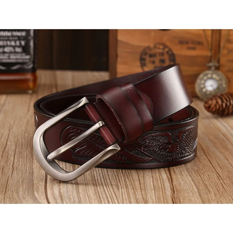 EagleLuxe Embossed Leather Belt