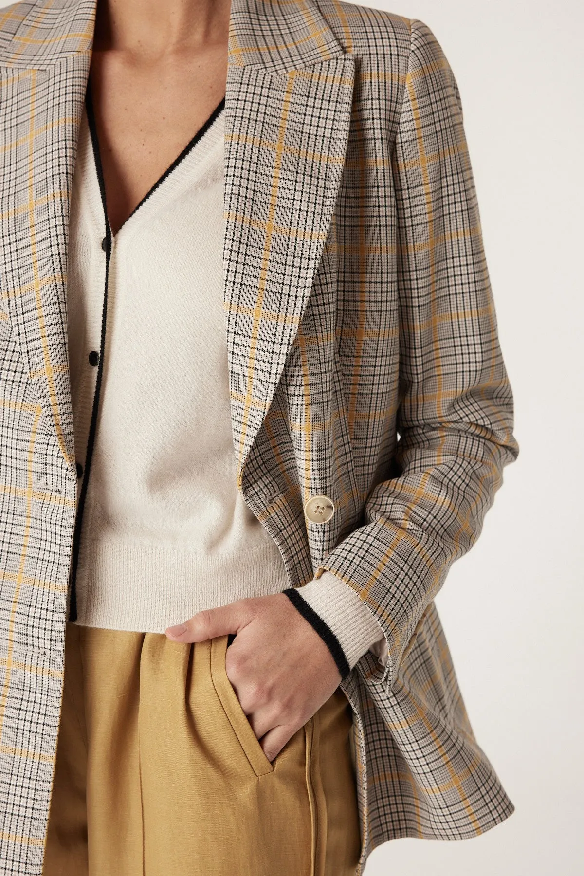 Elton Blazer - Yellow Check