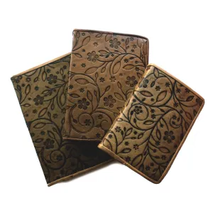 Flower embossed Indian leather journal