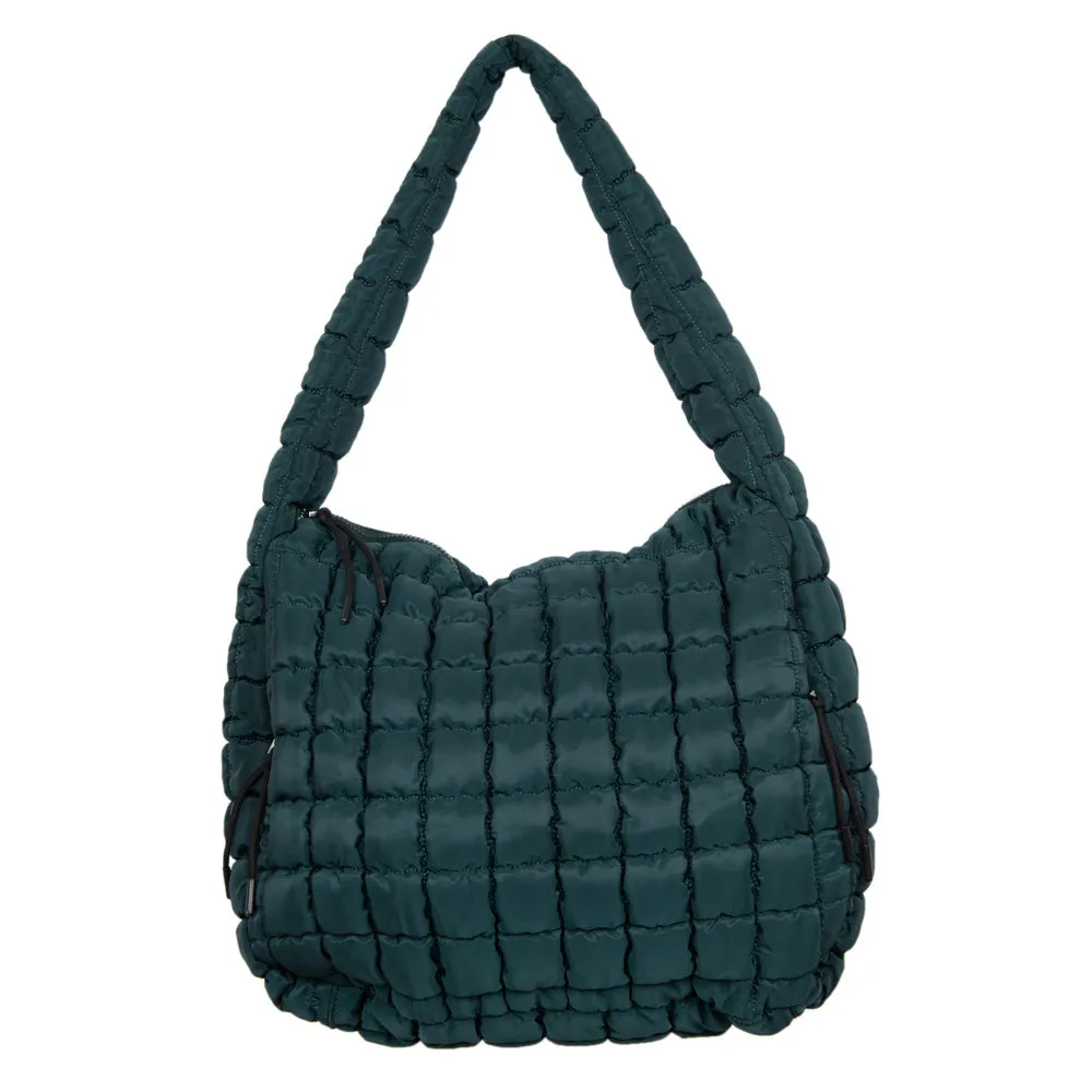 Forest Green Wholesale Oversized Quilted Hobo Tote Bag