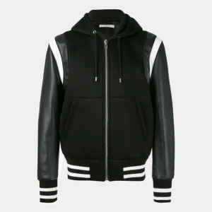 Genuine Best Style Letterman Givenchy Hooded Leather Varsity Jacket