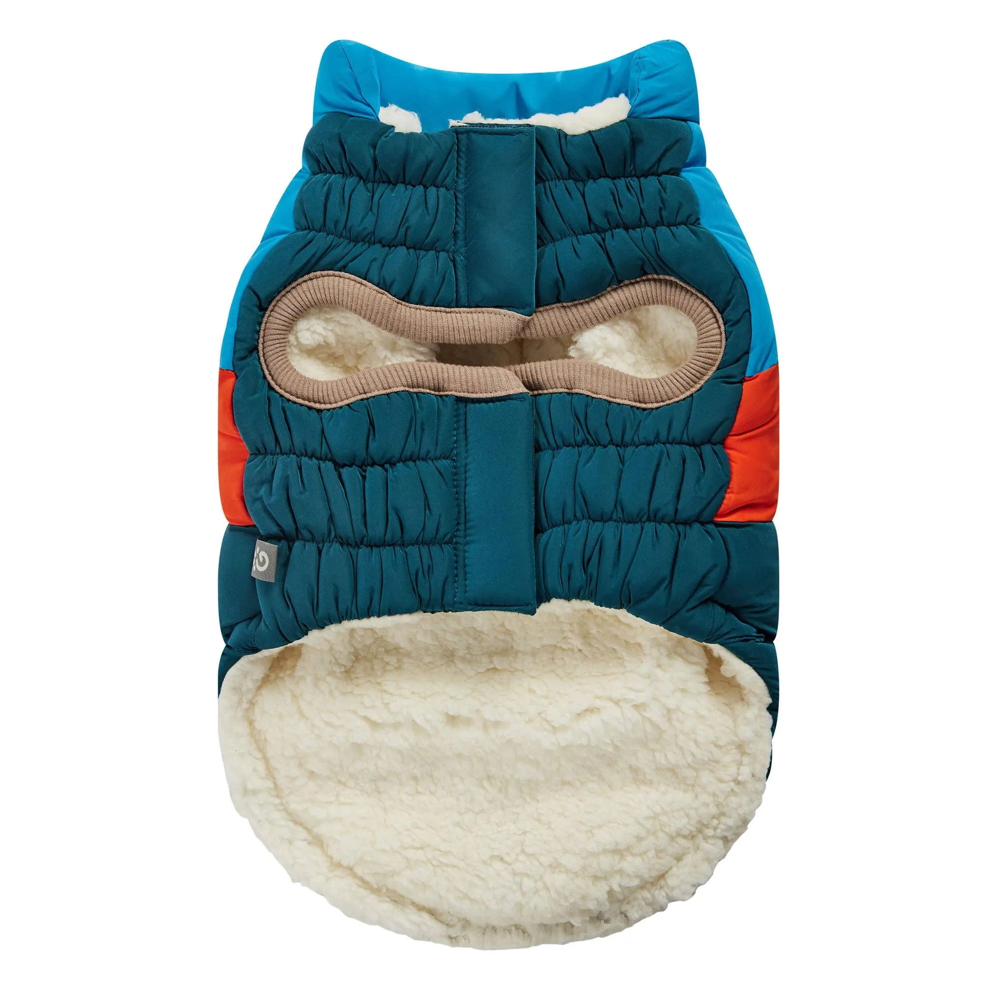 GF Pet Color Block Puffer - Dark Teal