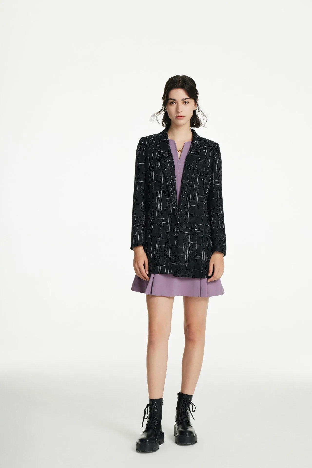 Hazel Soft Touch Check Blazer