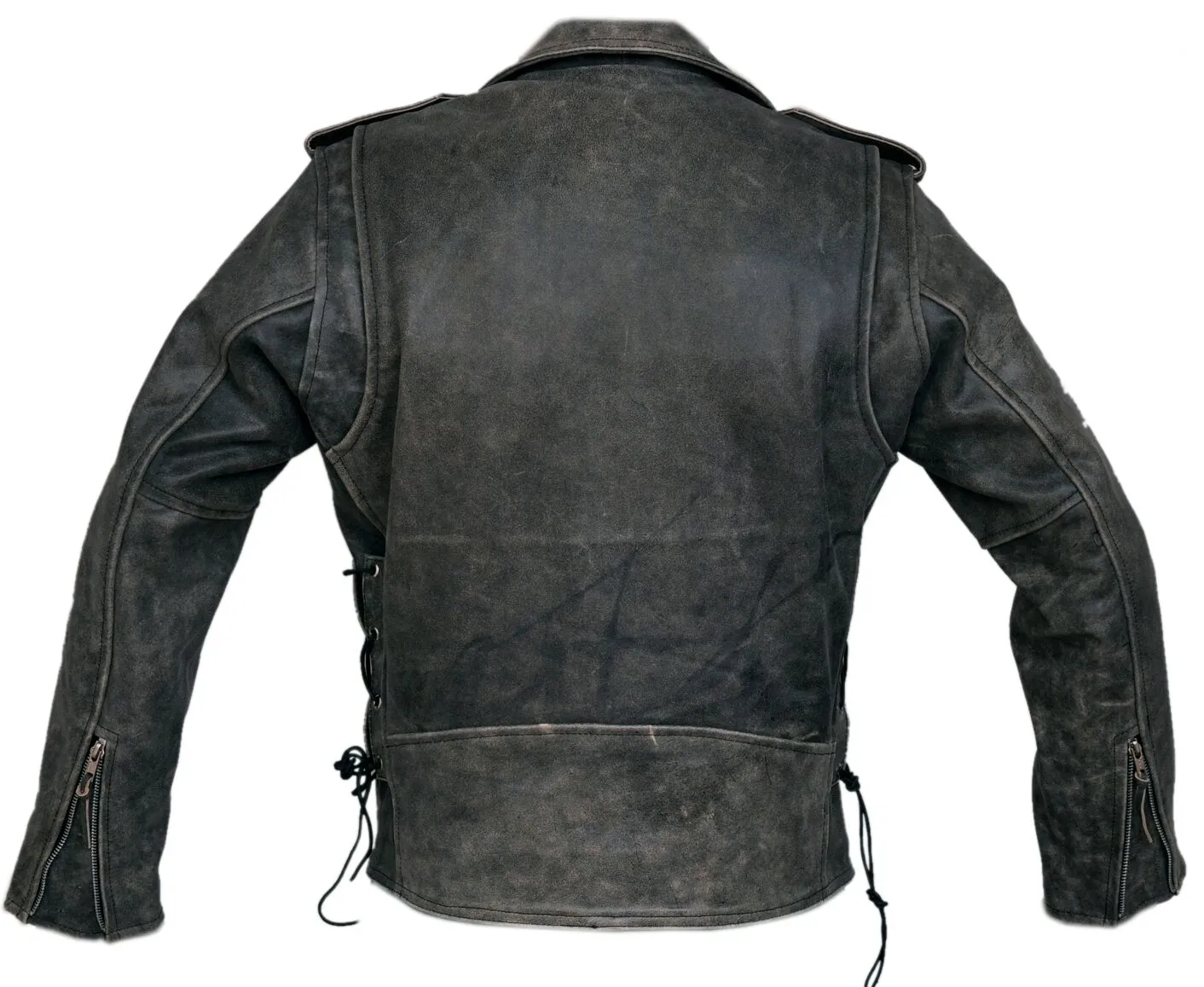 Johnny Depp Distressed Black Leather Jacket