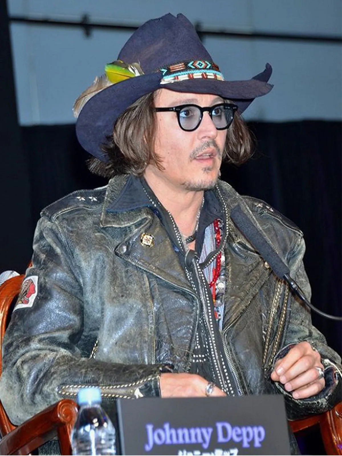 Johnny Depp Distressed Black Leather Jacket