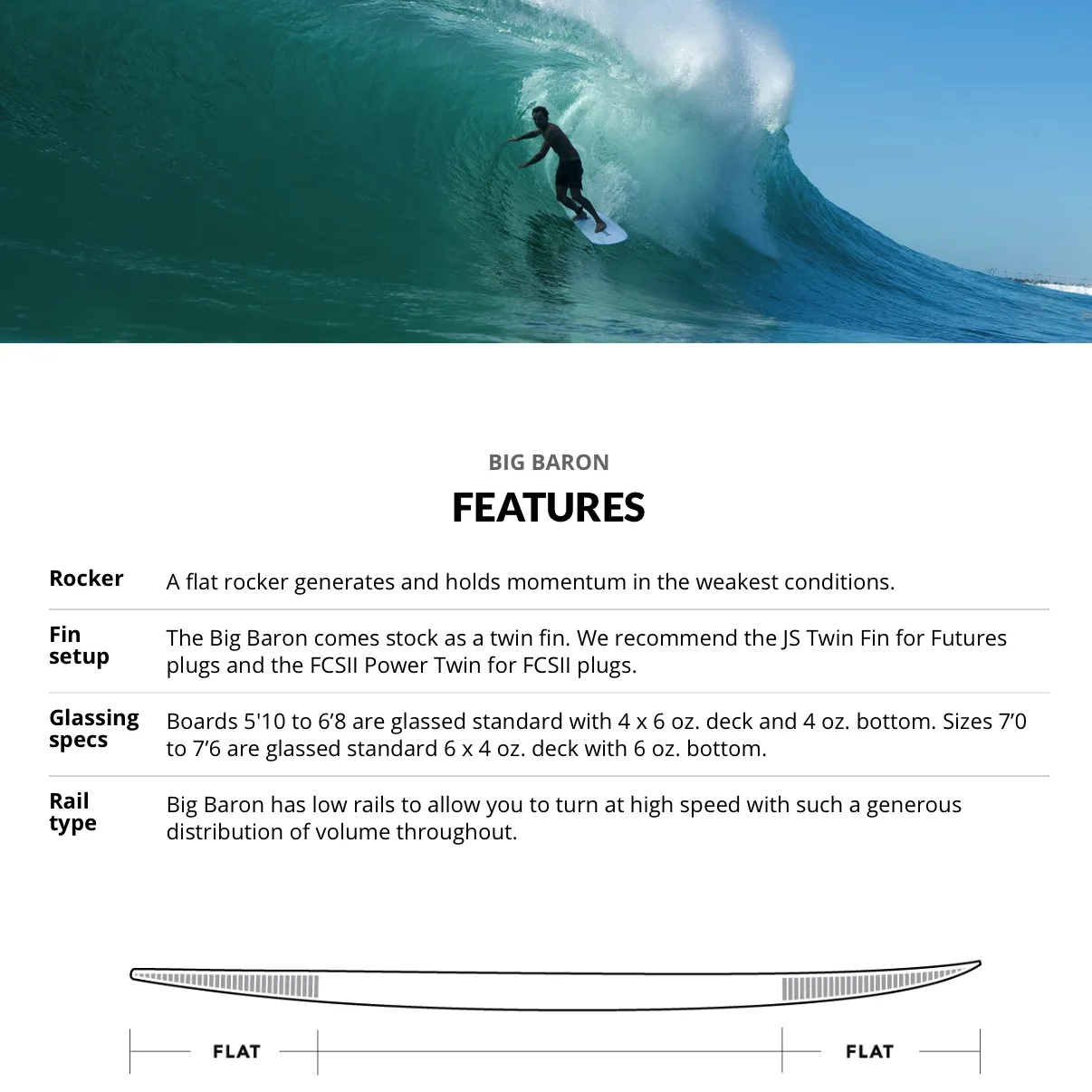 JS Industries - Big Baron PE Carbon Fusion 6'8 Storm - Futures