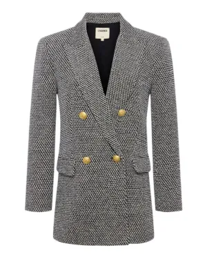 L'Agence Riva Knit Double Breasted Blazer