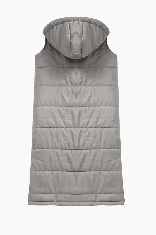 Layla Long Hooded Puffer Vest