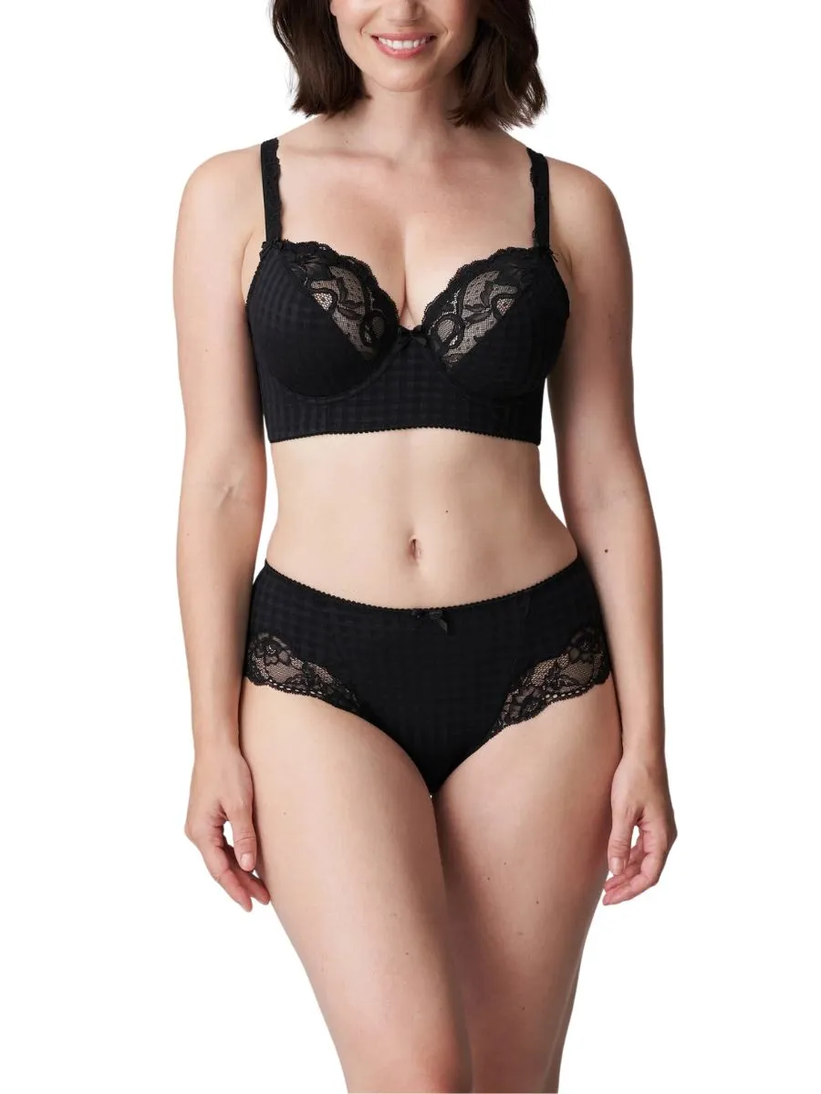 Madison Plunge Longline Bra - Black