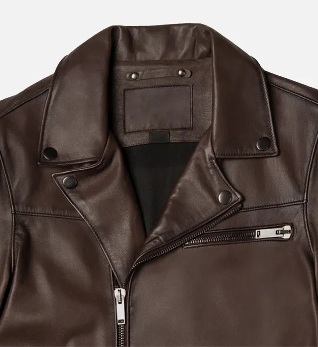 Men's Brown Motorcycle Leather Jacket