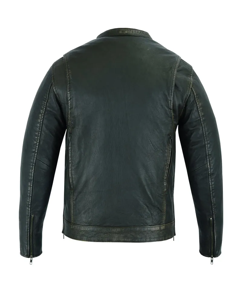 Men's Modern Utility Style Lambskin Jacket