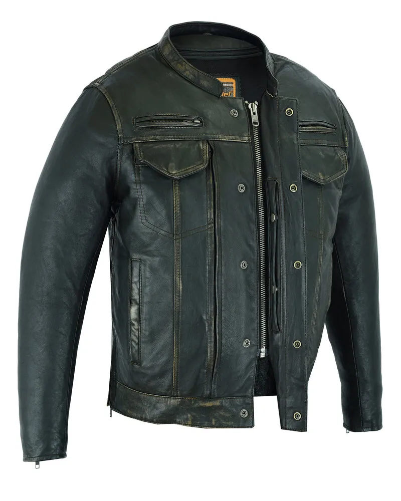 Men's Modern Utility Style Lambskin Jacket