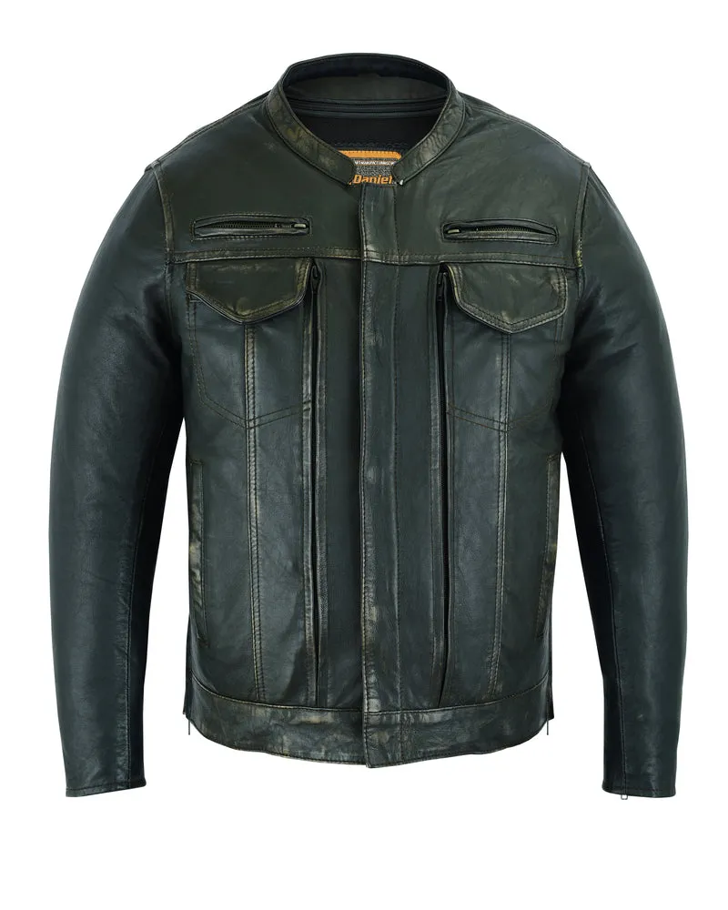 Men's Modern Utility Style Lambskin Jacket