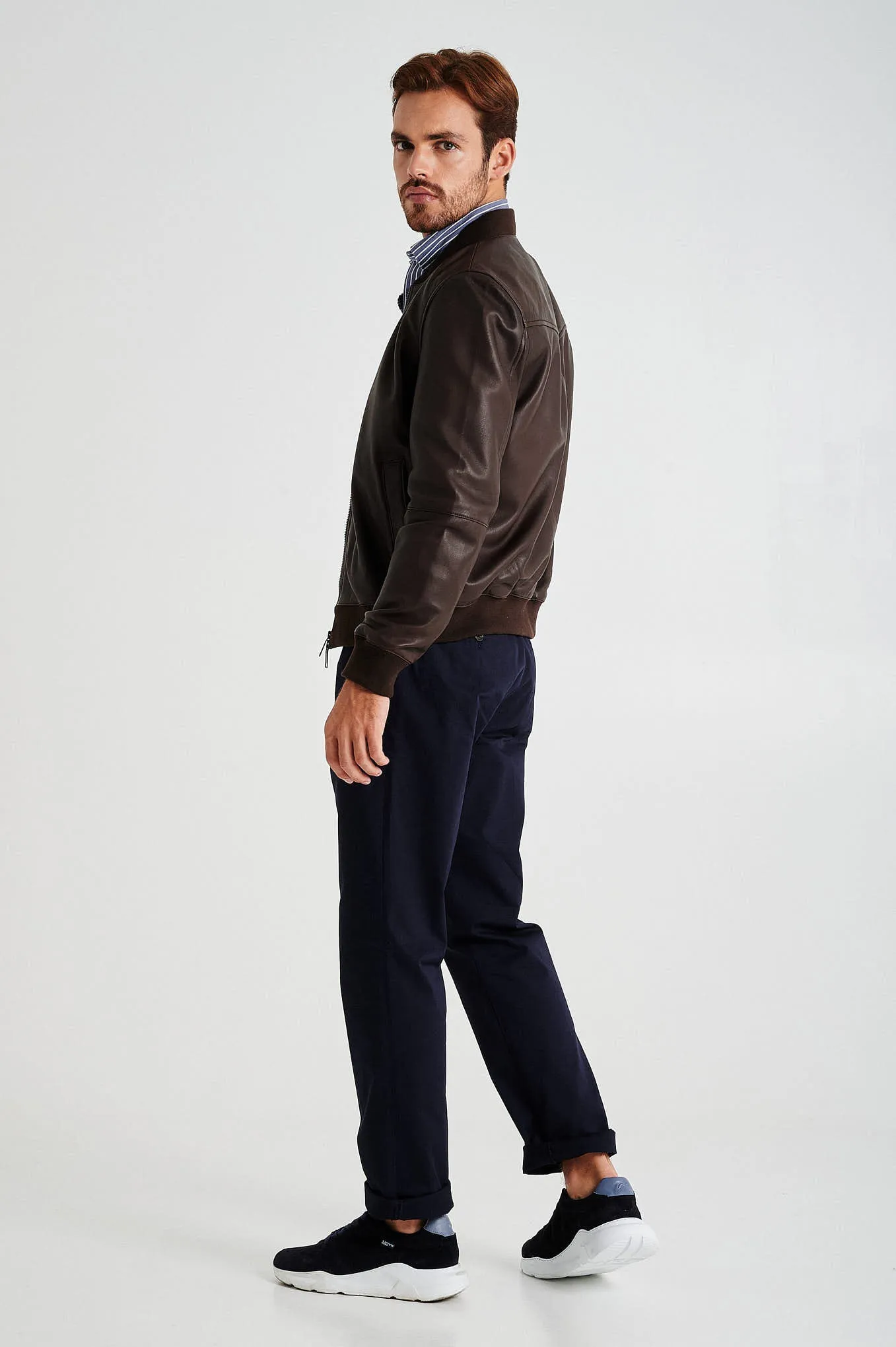 Men's nappa bomber jacket