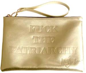 Metallic Gold “Fuck the Patriarchy” Leather Bag