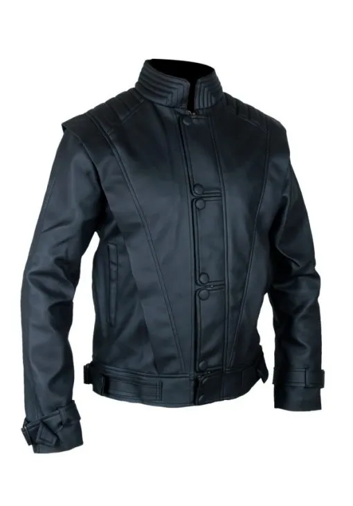 MICHAEL JACKSON BLACK THRILLER COSTUME MEN'S LEATHER JACKET