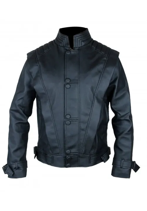 MICHAEL JACKSON BLACK THRILLER COSTUME MEN'S LEATHER JACKET