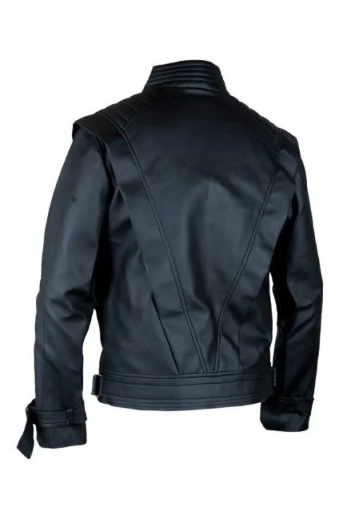 MICHAEL JACKSON BLACK THRILLER COSTUME MEN'S LEATHER JACKET