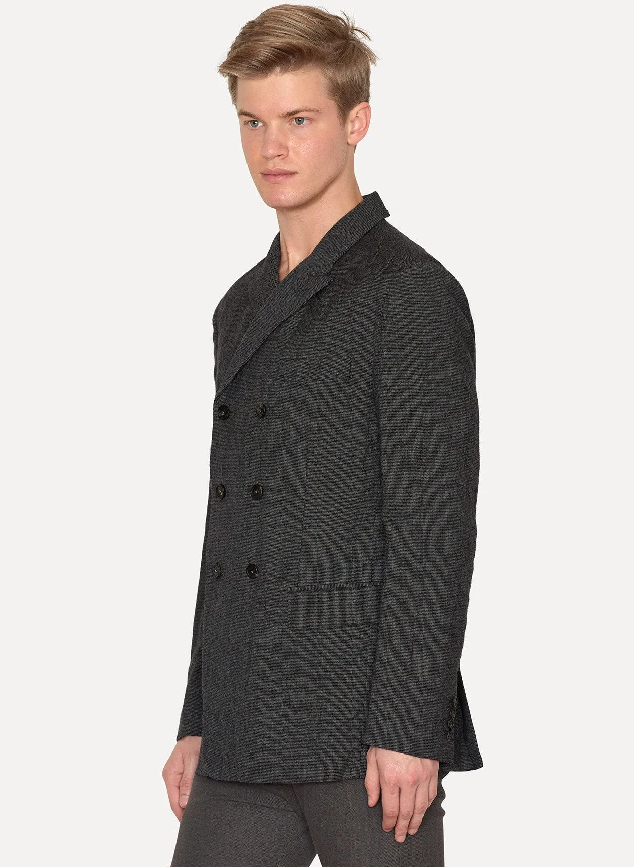 Mono New Wool Ramie 6x3 DB Blazer