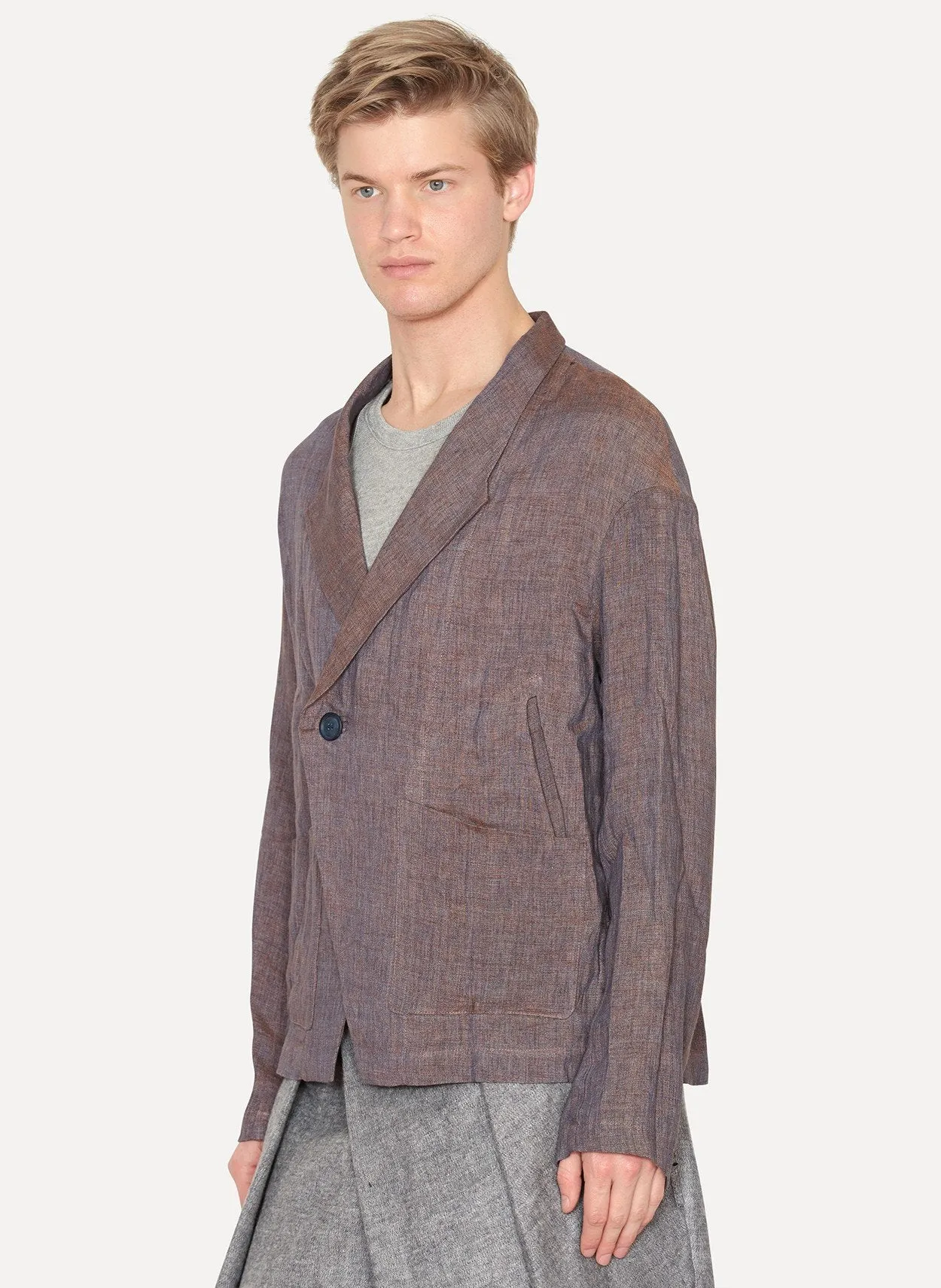 Opium Linen Cloth Shark Notch DB Blazer