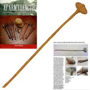 Original 19th Century Native American Plains Indian (Likey Sioux) War Club - Featured in Book At Arm's Length Page 64