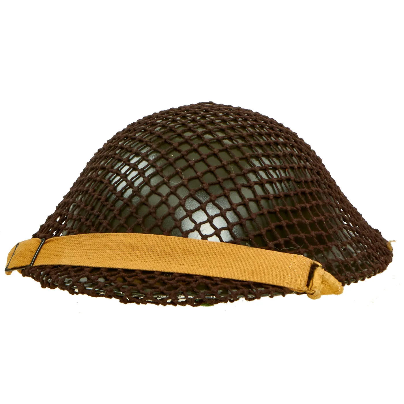 Original Canadian WWII Brodie MkII Steel Helmet by Aluminum Goods Company of Toronto-Complete with Helmet Net - Dated 1942