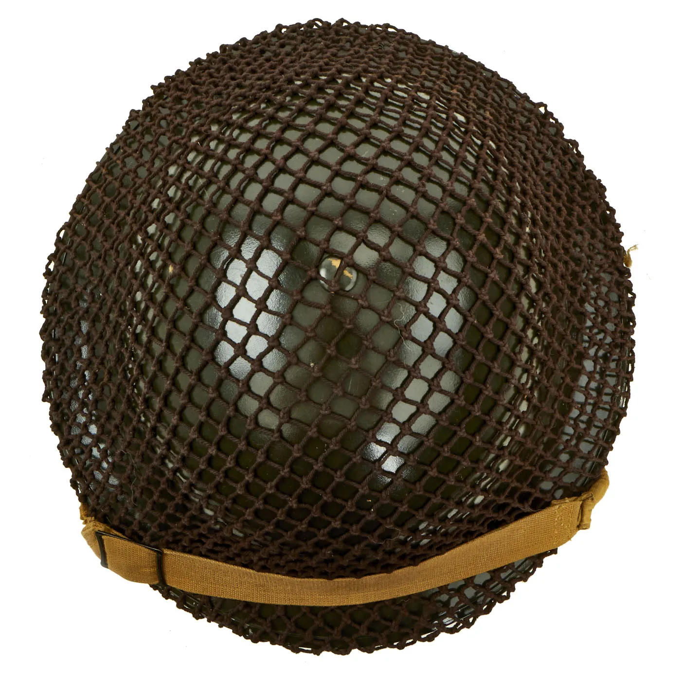 Original Canadian WWII Brodie MkII Steel Helmet by Aluminum Goods Company of Toronto-Complete with Helmet Net - Dated 1942