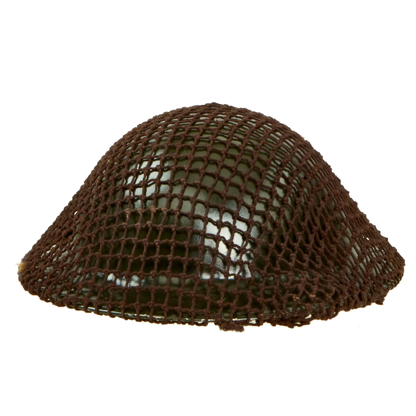 Original Canadian WWII Brodie MkII Steel Helmet by Aluminum Goods Company of Toronto-Complete with Helmet Net - Dated 1942