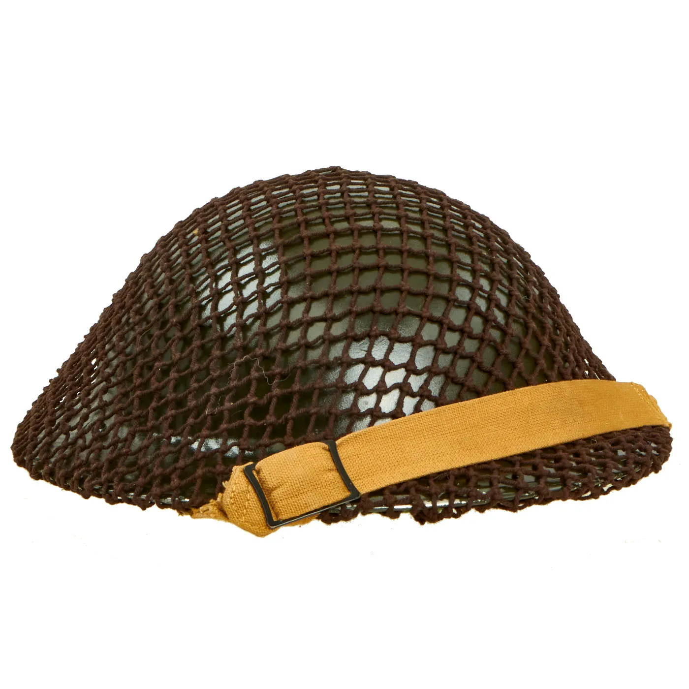 Original Canadian WWII Brodie MkII Steel Helmet by Aluminum Goods Company of Toronto-Complete with Helmet Net - Dated 1942