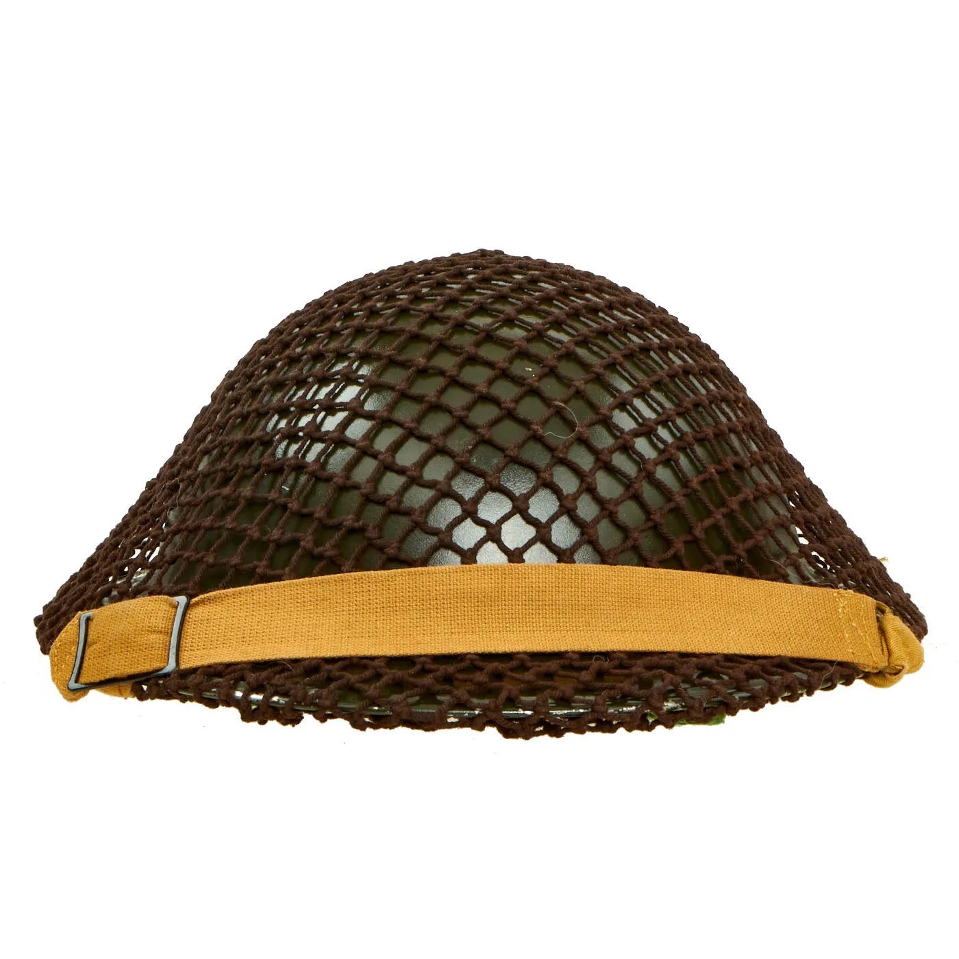 Original Canadian WWII Brodie MkII Steel Helmet by Aluminum Goods Company of Toronto-Complete with Helmet Net - Dated 1942