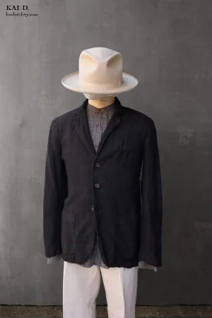 Over dyed Shoemaker's Jacket - Black- L, XL, XXL